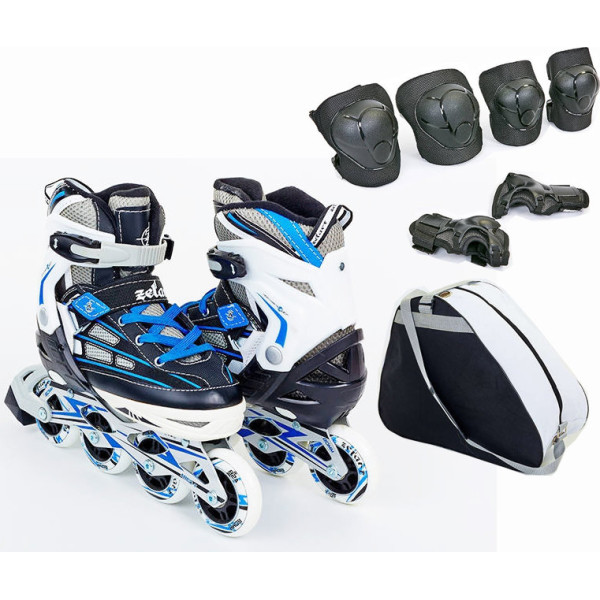 

Zelart Z-812B Set 34-37 синий с защитой