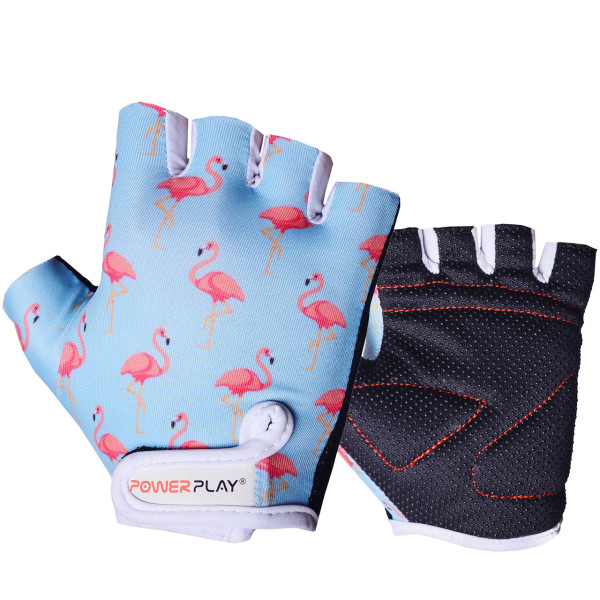 

Велоперчатки детские PowerPlay 001 Фламинго голубые 2XS (001_Blue_Flamingo_2XS)