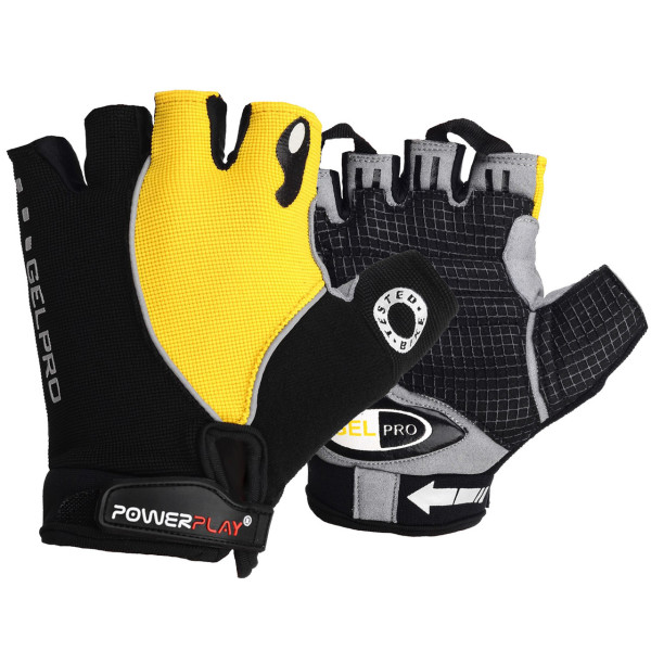 

Велоперчатки PowerPlay 5019 B Черно-желтые M (5019B_M_Yellow)