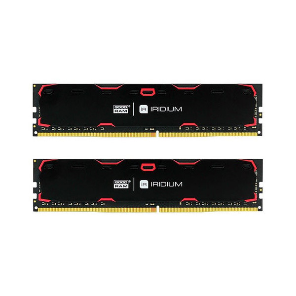 

Оперативная память Goodram DDR4 16GB (2x8GB) 2400 MHz Iridium Black (IR-2400D464L15S/16GDC)