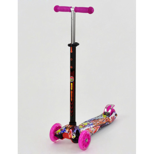 

Самокат Scooter Maxi S779 Розовый Графити