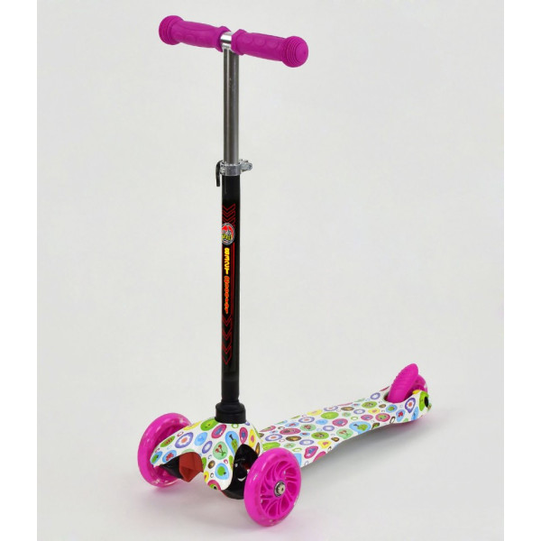 

Самокат Scooter Mini S037 Розовый кружки