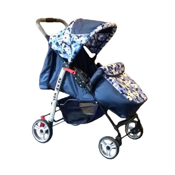 

прогулочная Trans Baby Baby Car Dark Blue / Light blue Flower (BaCar 13/Flower13)