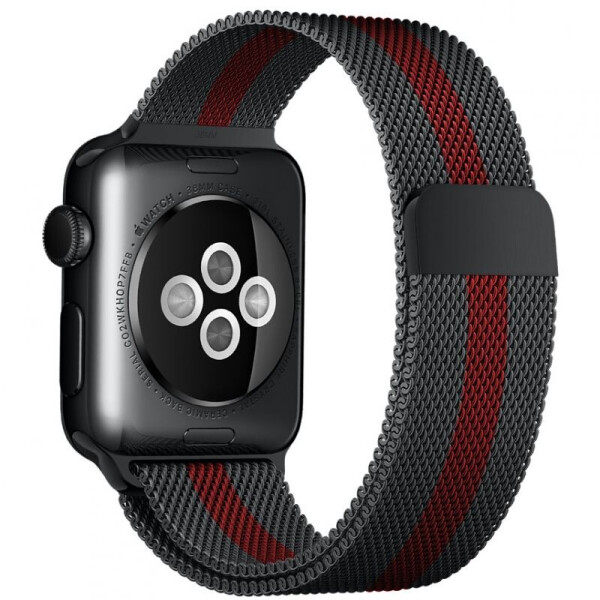 

Ремешок Milanese Loop Steel Bracelet для Apple Watch 42mm/44mm Black Red
