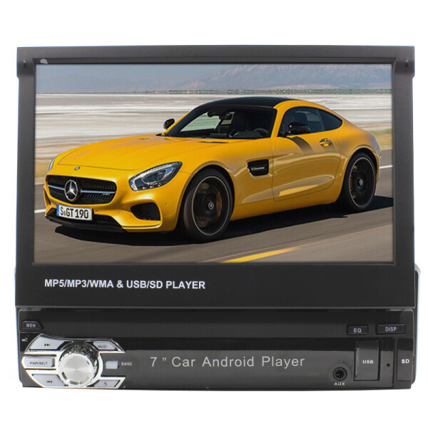 

Магнитола Lesko 9601A с выдвижным экраном 7" сенсорный 1din WiFi GPS Android 8.1 Go в машину