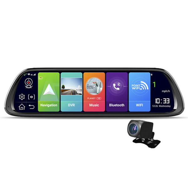

Зеркало видеорегистратор навигатор 10.7" Lesko Car D30 GPS 4G ADAS Wi Fi Bluetooth + камера заднего вида