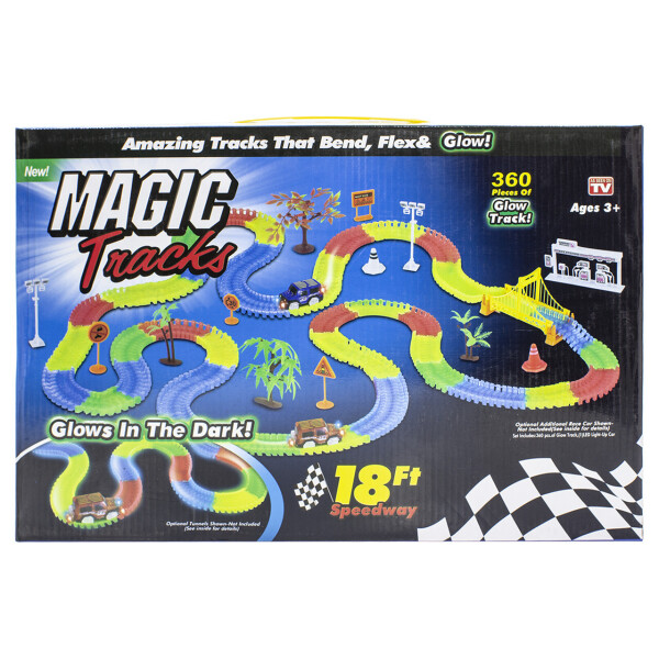 Акція на Гонки Magic Tracks 360 деталей трасса с подсветкой игры для детей гоночный трек конструктор 1 машинка від Allo UA