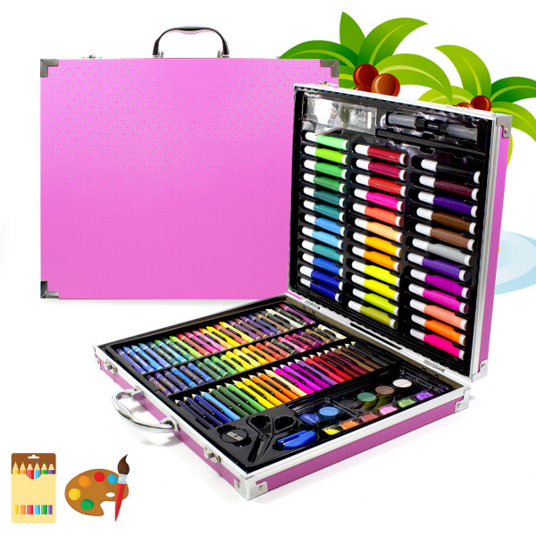 

Набор для рисования Painting Set 150 предметов Pink художника фломастеры карандаши