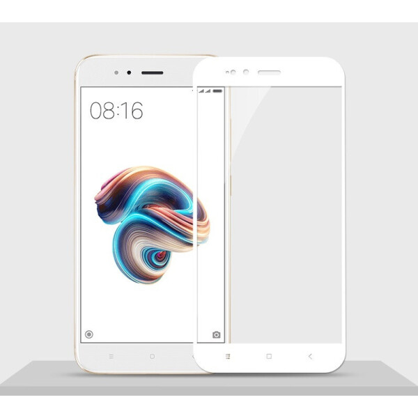 

Защитное стекло LUX для Xiaomi Mi A1 / Mi5X Full cover белый 0,26мм в упаковке