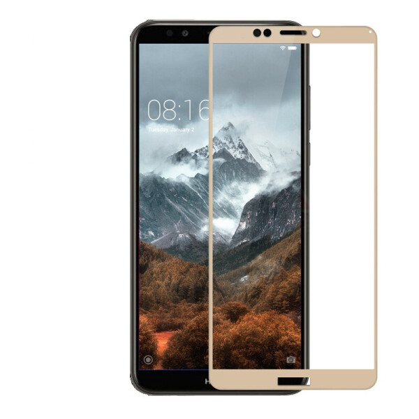 

Защитное стекло Chyi Huawei Y5 2018 / DRA-L21 / Honor 7A DUA-L22 5.45'' Full cover золотой 0,26 мм