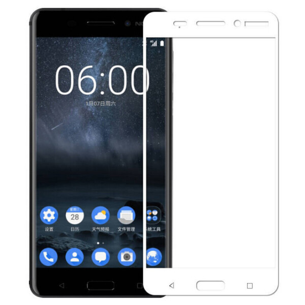

Защитное стекло LUX для Nokia 6 Full cover белый 0,26мм в упаковке