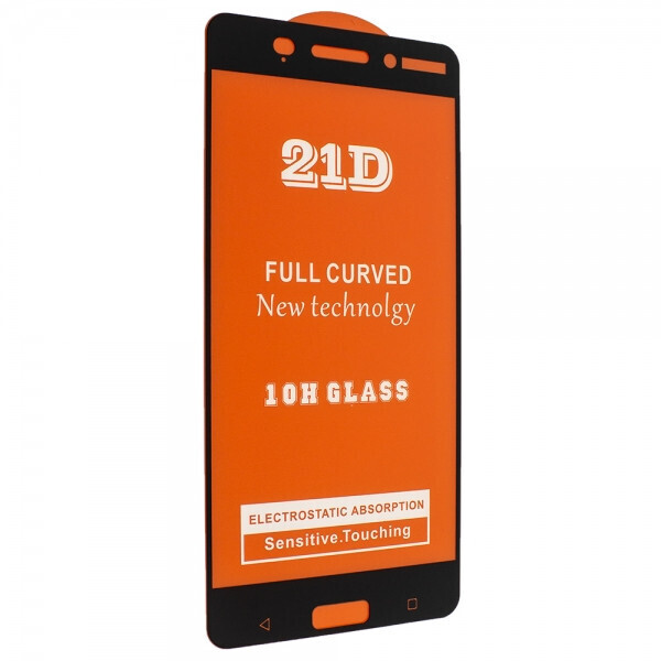 

Защитное стекло 21D Full Glue для Nokia 6 черное 0,3 мм в упаковке
