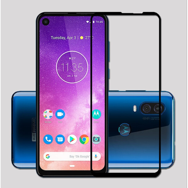 

Защитное стекло LUX для Motorola Moto One Vision Full Сover черный 0,3 мм в упаковке