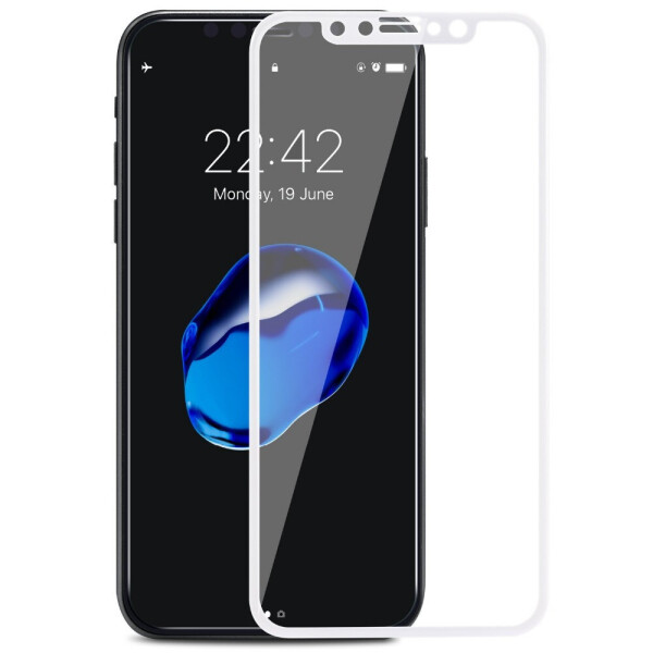 

Защитное стекло LUX для Apple Iphone XS Full cover белый 0,26 мм в упаковке
