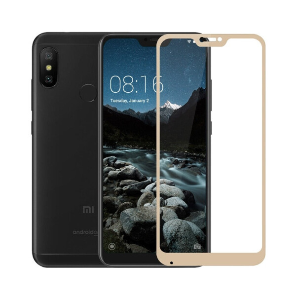 

Защитное стекло LUX для Xiaomi Mi A2 Lite / Redmi 6 Pro Full cover золотой 0,26мм в упаковке