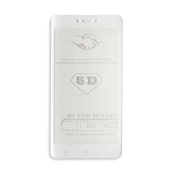 

Защитное стекло GLS 5D Full Glue для Xiaomi Redmi Note 4X / Note 4 Global / Note 4 белое 0,3 мм в упаковке
