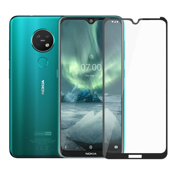

Защитное стекло LUX для Nokia 7.2 Full Сover черный 0,3 мм в упаковке