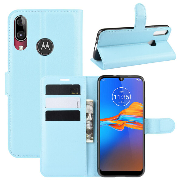 

Чехол Luxury для Motorola Moto E6 Plus (XT2025-2) книжка голубой