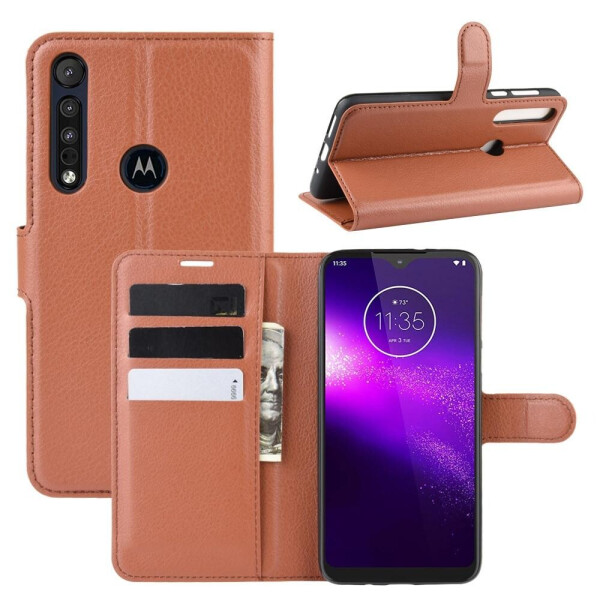 

Чехол Luxury для Motorola Moto G8 Play книжка коричневый