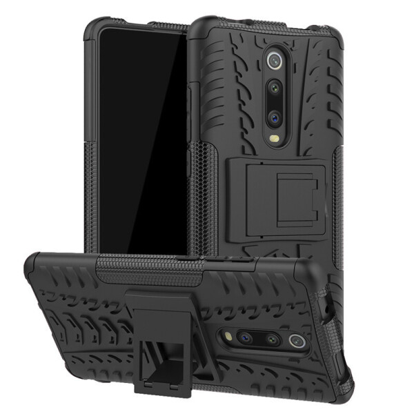 

Чехол Armored для Xiaomi Mi 9T / Mi 9T Pro противоударный бампер с подставкой черный