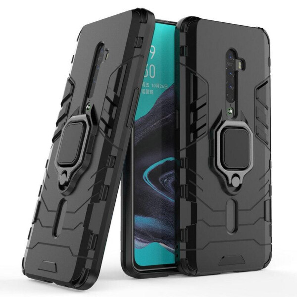 

Чехол Ring case для Oppo Reno 2 бронированный бампер с кольцом черный