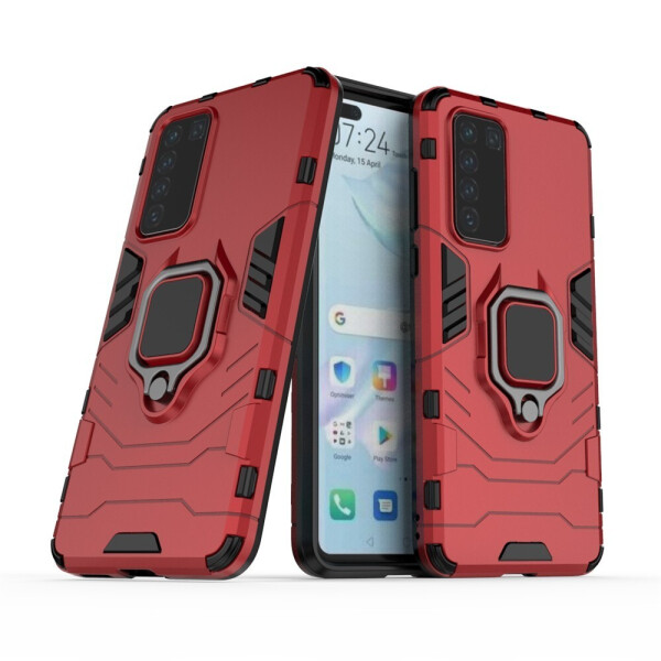 

Чехол Ring case для Huawei P40 бронированный бампер с кольцом красный