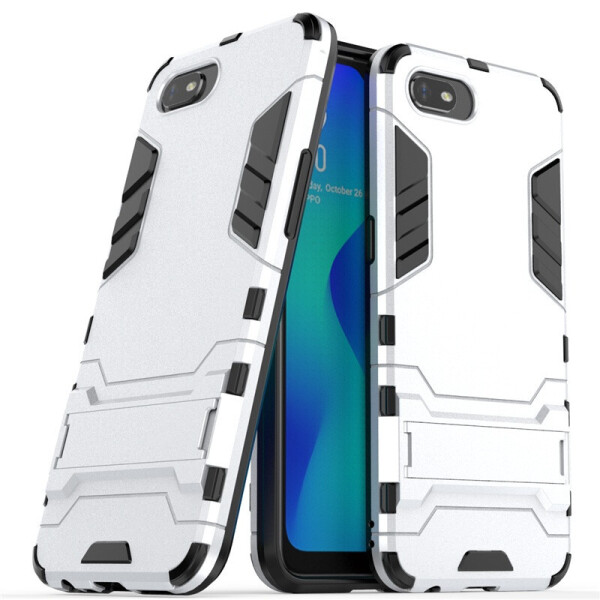 

Чехол Hybrid case для Realme C2 бампер с подставкой светло-серый