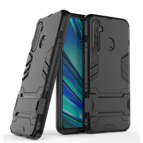 

Чехол Hybrid case для Realme 5 Pro бампер с подставкой черный