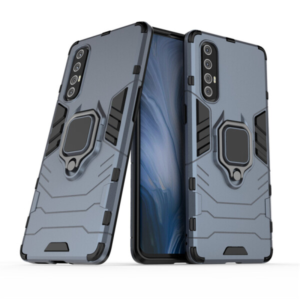 

Чехол Ring case для Oppo Reno3 Pro (5G) бронированный бампер с кольцом темно-синий
