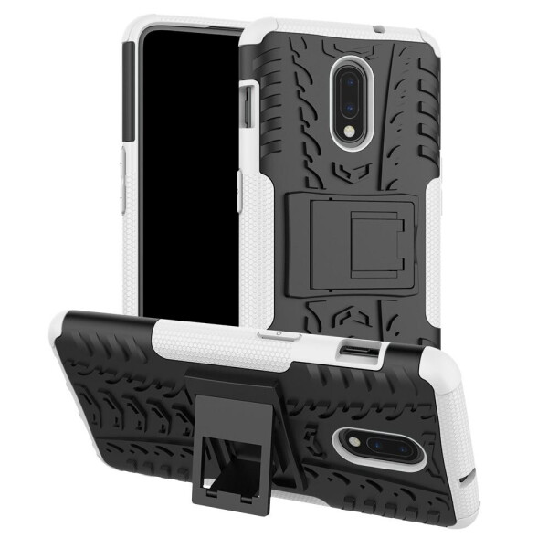 

Чехол Armored для OnePlus 7 противоударный бампер с подставкой белый