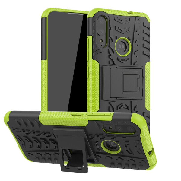

Чехол Armored для Motorola Moto E6 Plus (XT2025-2) противоударный бампер с подставкой салатовый