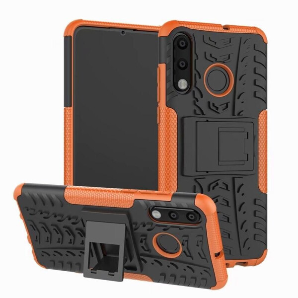 

Чехол Armored для Huawei P30 Lite / Nova 4e противоударный бампер с подставкой Оранжевый