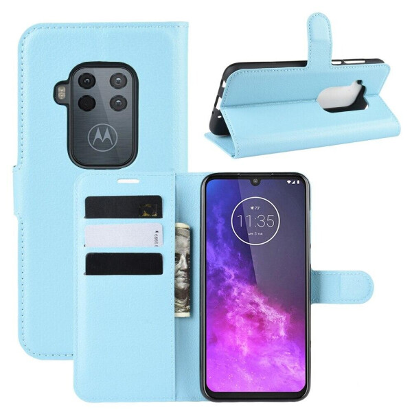 

Чехол Luxury для Motorola One Zoom книжка голубой