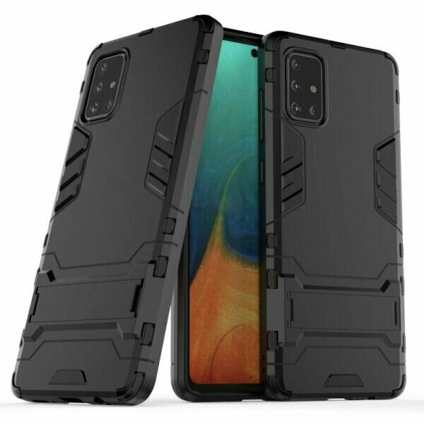 

Чехол Hybrid case для Samsung Galaxy A71 (A715) бампер с подставкой черный
