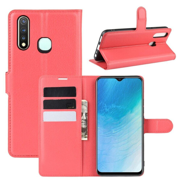 

Чехол Luxury для Vivo Y19 книжка красный