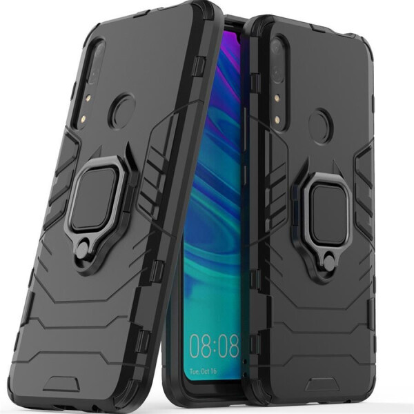 

Чехол Ring case для Huawei P Smart Z бронированный бампер с кольцом черный