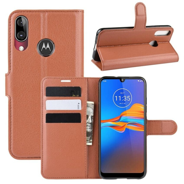 

Чехол Luxury для Motorola Moto E6 Plus (XT2025-2) книжка коричневый