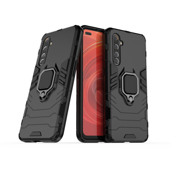 

Чехол Ring case для Realme X50 Pro бронированный бампер с кольцом черный