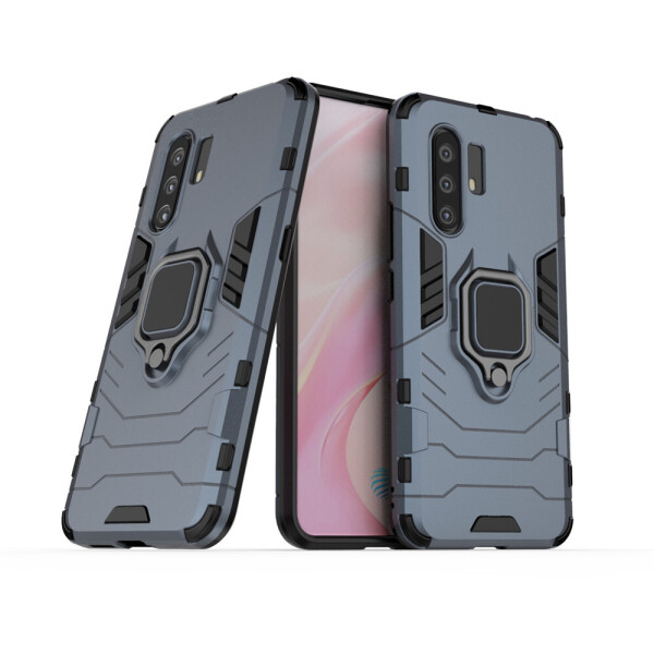 

Чехол Ring case для Vivo X30 бронированный бампер с кольцом темно-синий