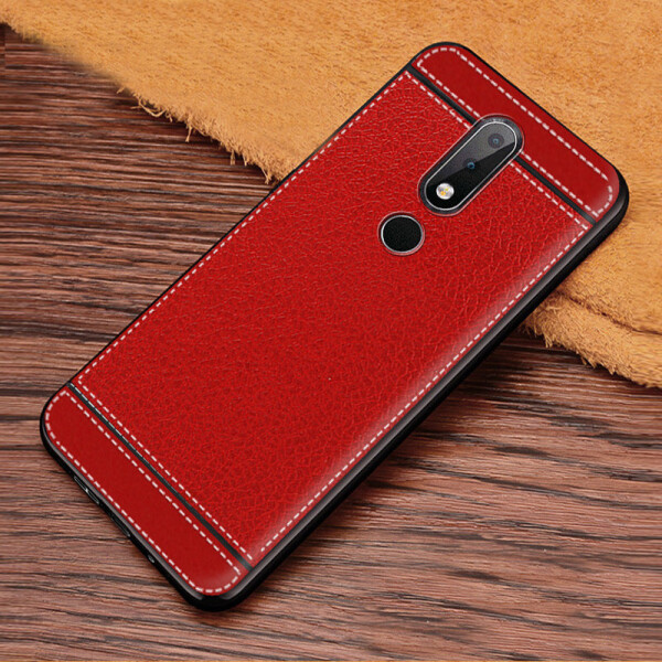 

Чехол LUX для Nokia 6.1 Plus / Nokia X6 / TA-1116 с рифленой текстурой Red