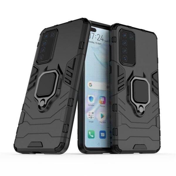 

Чехол Ring case для Huawei P40 бронированный бампер с кольцом черный