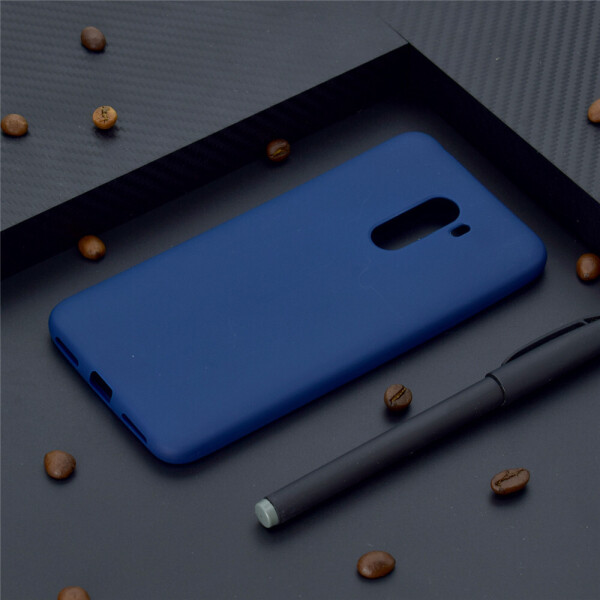

Чехол LUX для Xiaomi Poco F1 силикон soft touch бампер темно-синий