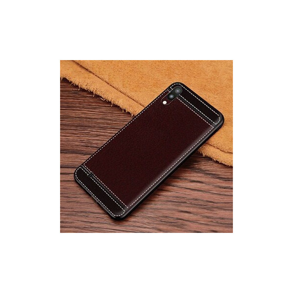 

Чехол Litchi для Samsung Galaxy M10 2019 (M105) силикон бампер с рифленой текстурой темно-коричневый