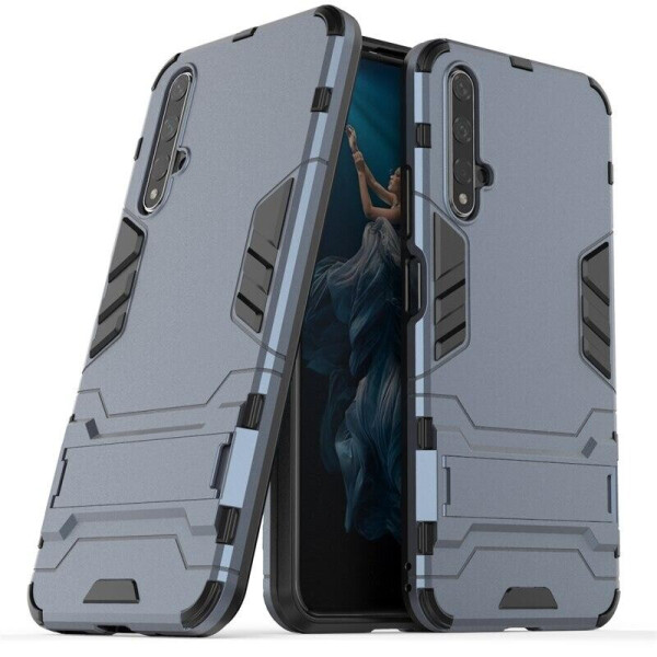 

Чехол Hybrid case для Huawei Nova 5T бампер с подставкой темно-синий