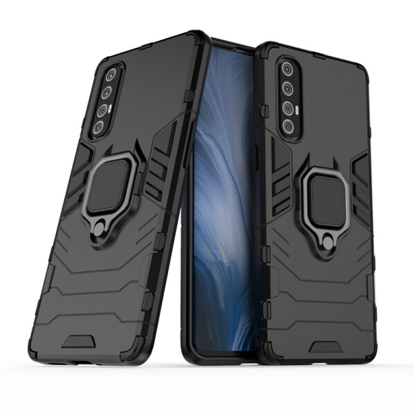 

Чехол Ring case для Oppo Reno3 Pro (5G) бронированный бампер с кольцом черный