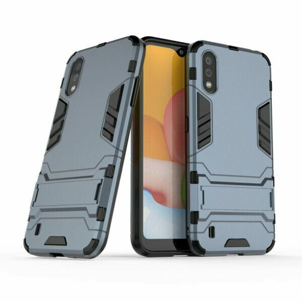 

Чехол Hybrid case для Samsung Galaxy A01 (A015) бампер с подставкой темно-синий