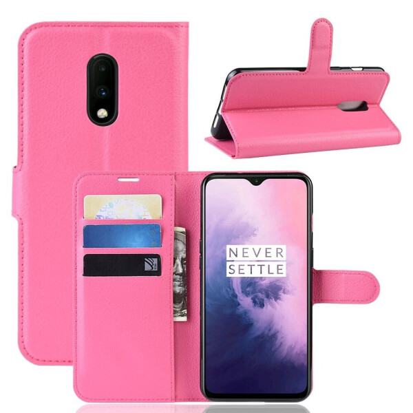 

Чехол Luxury для OnePlus 7 книжка розовый