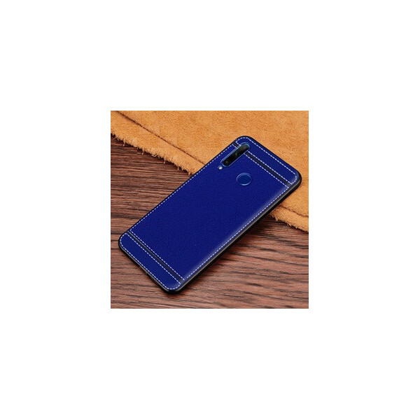 

Чехол Litchi для Honor 20i / 20 Lite силикон бампер с рифленой текстурой синий