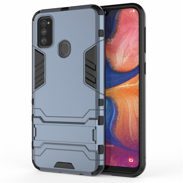 

Чехол Hybrid case для Samsung Galaxy M30s (M307) бампер с подставкой темно-синий