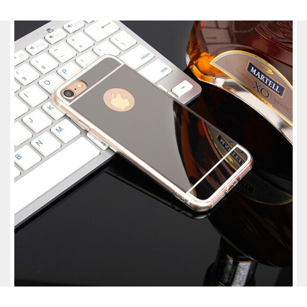 

Чехол Luxure case Apple Iphone 6 Plus / 6S Plus силикон зеркальный темный металлик